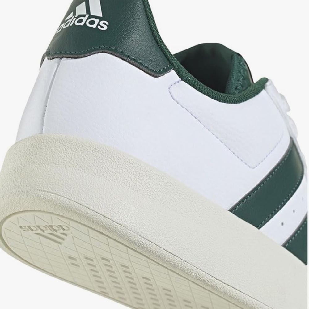 Adidas Men's Breaknet 3.0 White and Green Sneakers - Picture 6 of 7